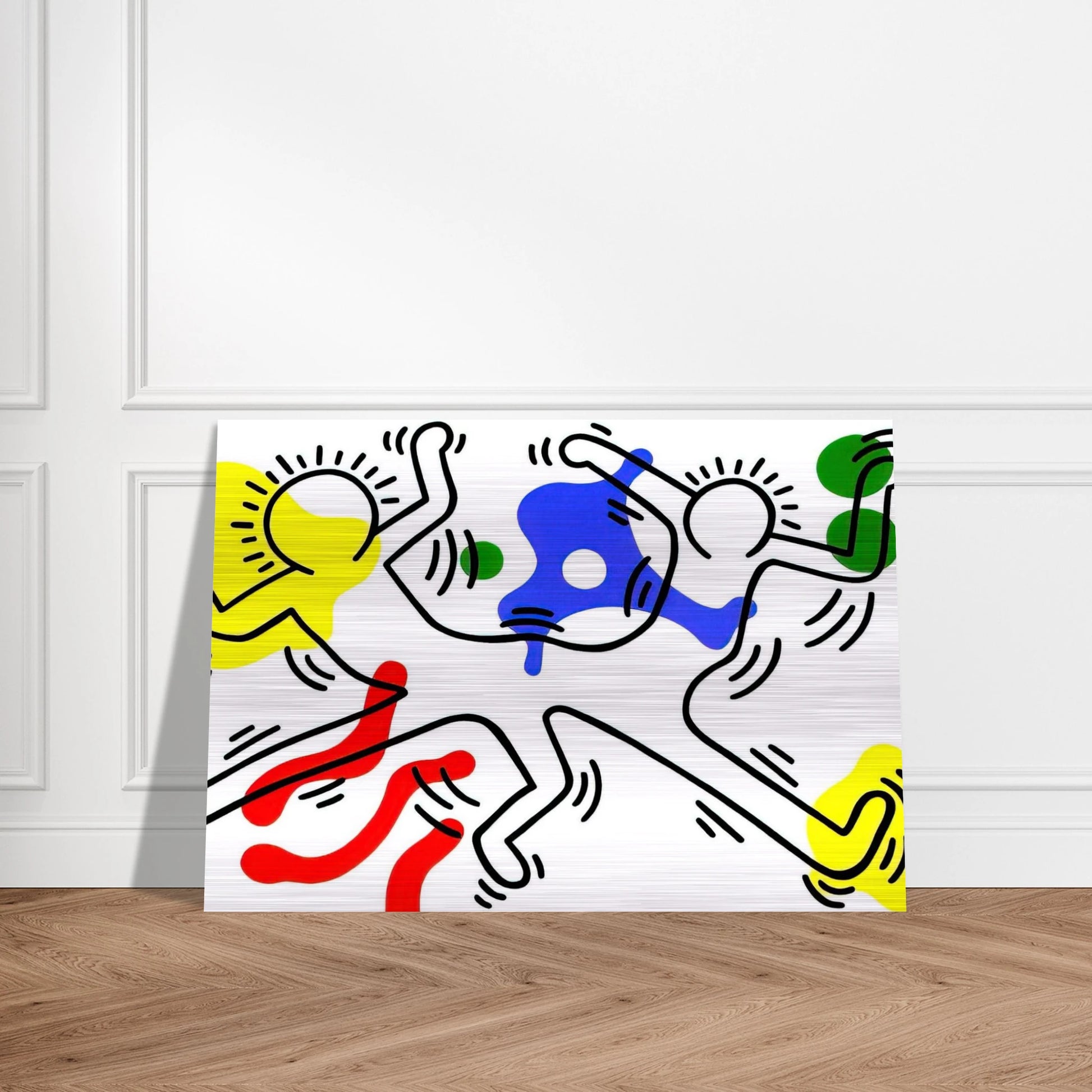 UNTITLED 1986 - Keith Haring Brushed Aluminum Print - 70x100 cm / 28x40 inches | Keith Haring Aluminum Print | Keith Haring Prints