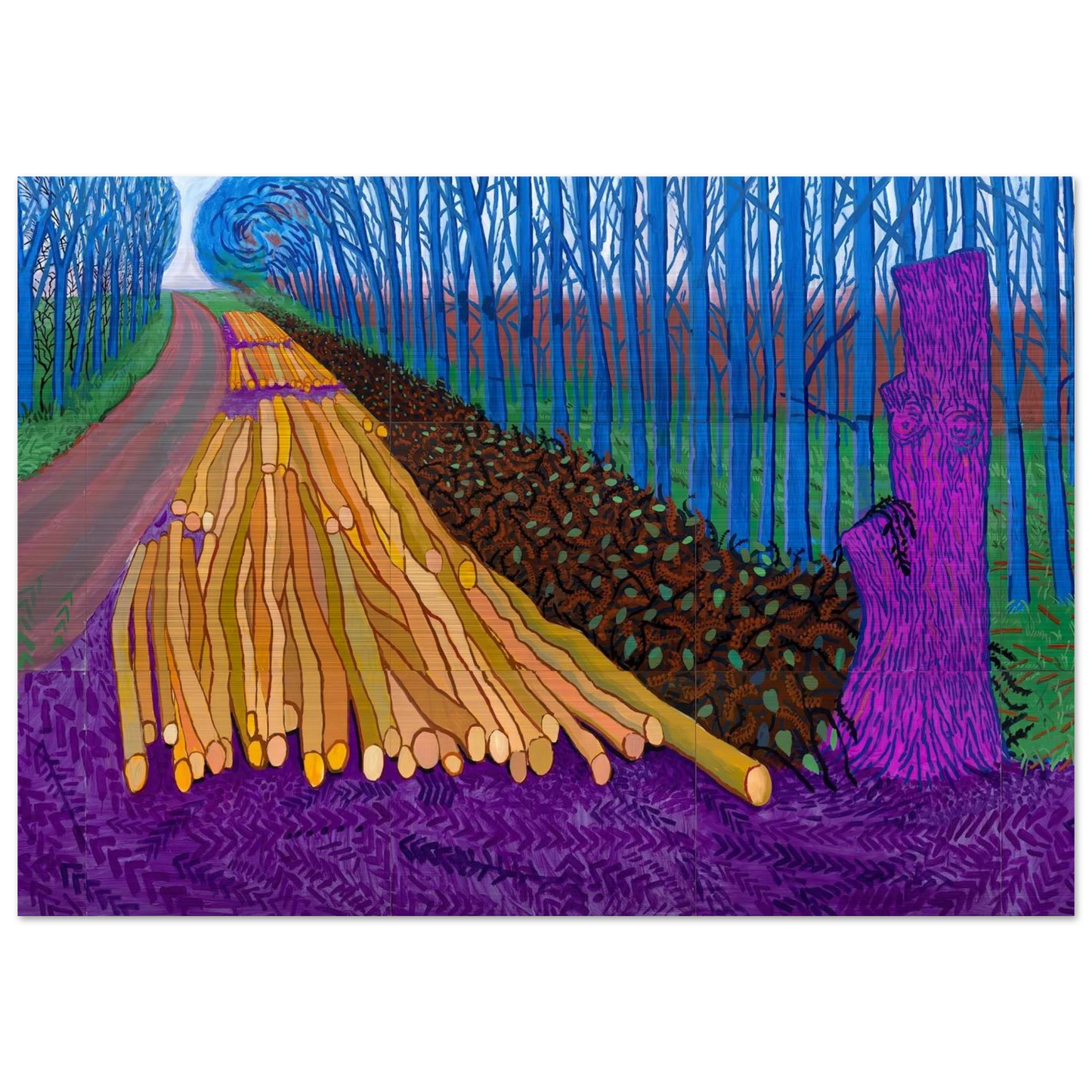 David Hockney - David Hockney Brushed Aluminum Print - 70x100 cm / 28x40 inches | David Hockney Aluminum Print | David Hockney Prints