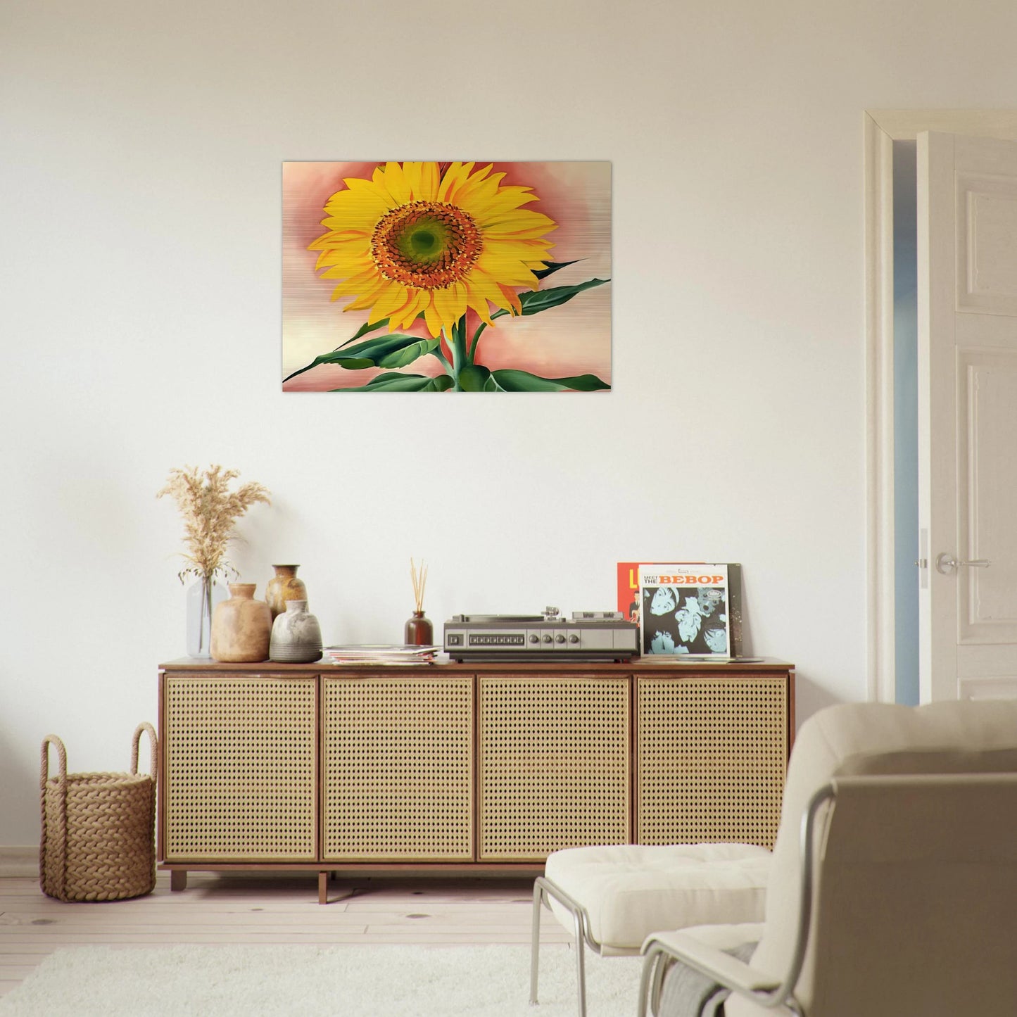 A Sunflower from Maggie - Georgia O'Keeffe Brushed Aluminum Print - 70x100 cm / 28x40 inches | Georgia O'Keeffe Aluminum Print | Georgia O'Keeffe Prints