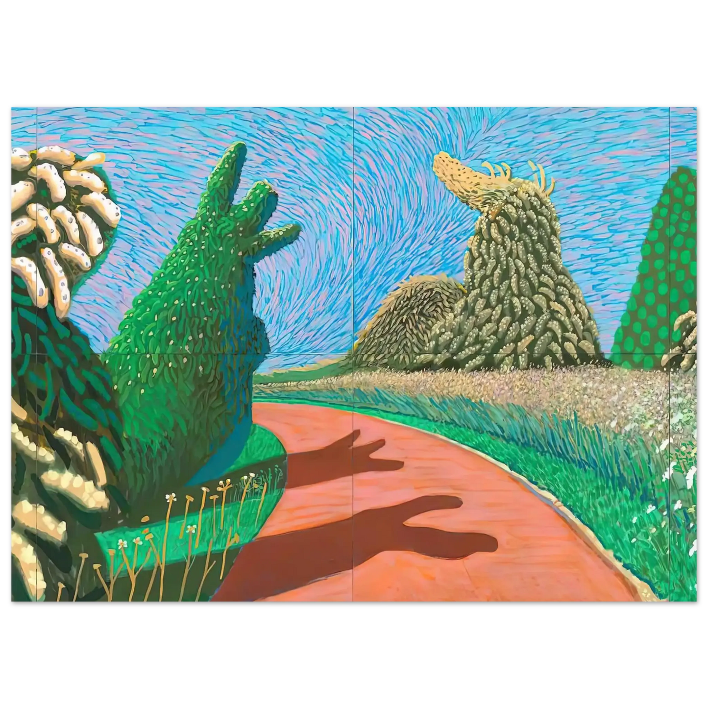 David Hockney - David Hockney Wall art - 60x90 cm / 24x36 Inches - Premium Wooden Framed Poster With Fine Art Paper - Black frame