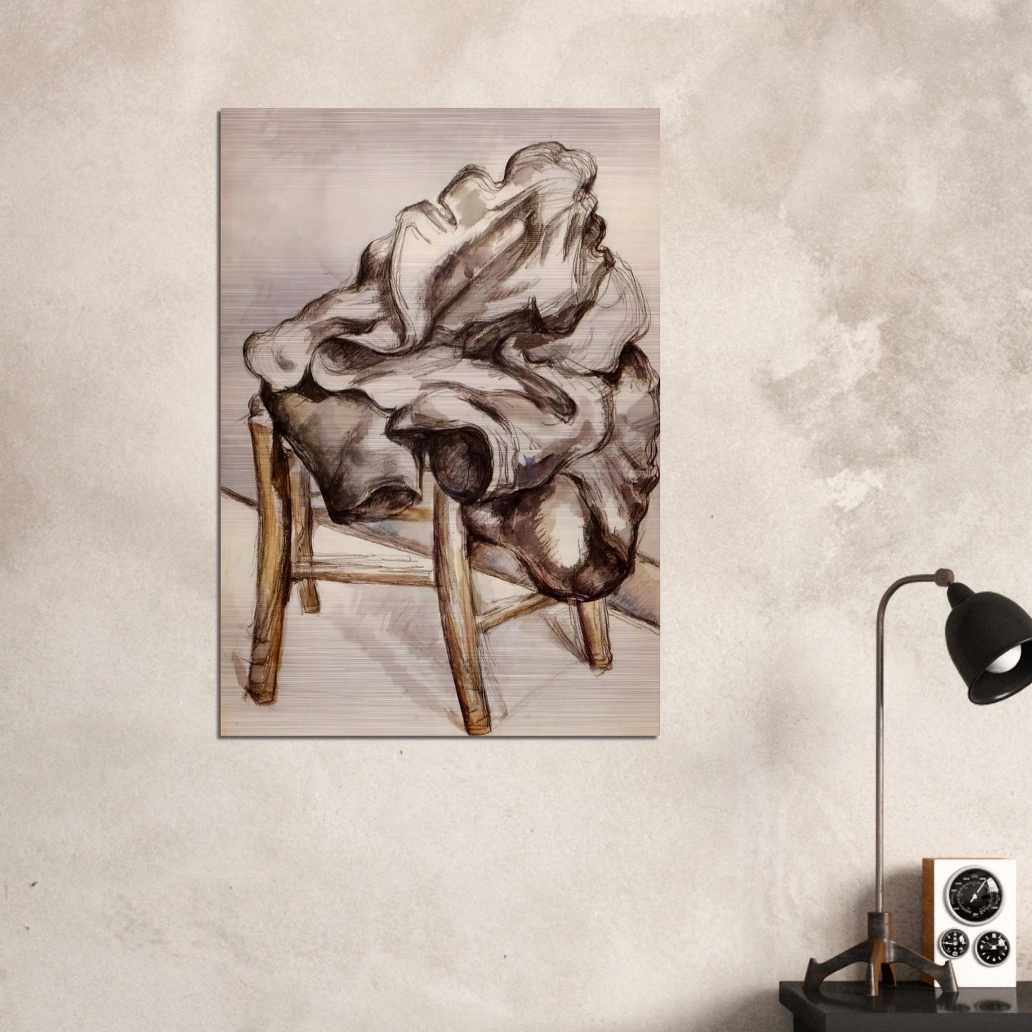 Jacket on a Chair - Paul Cézanne Brushed Aluminum Print - 70x100 cm / 28x40 inches | Paul Cézanne Aluminum Print | Paul Cézanne Prints