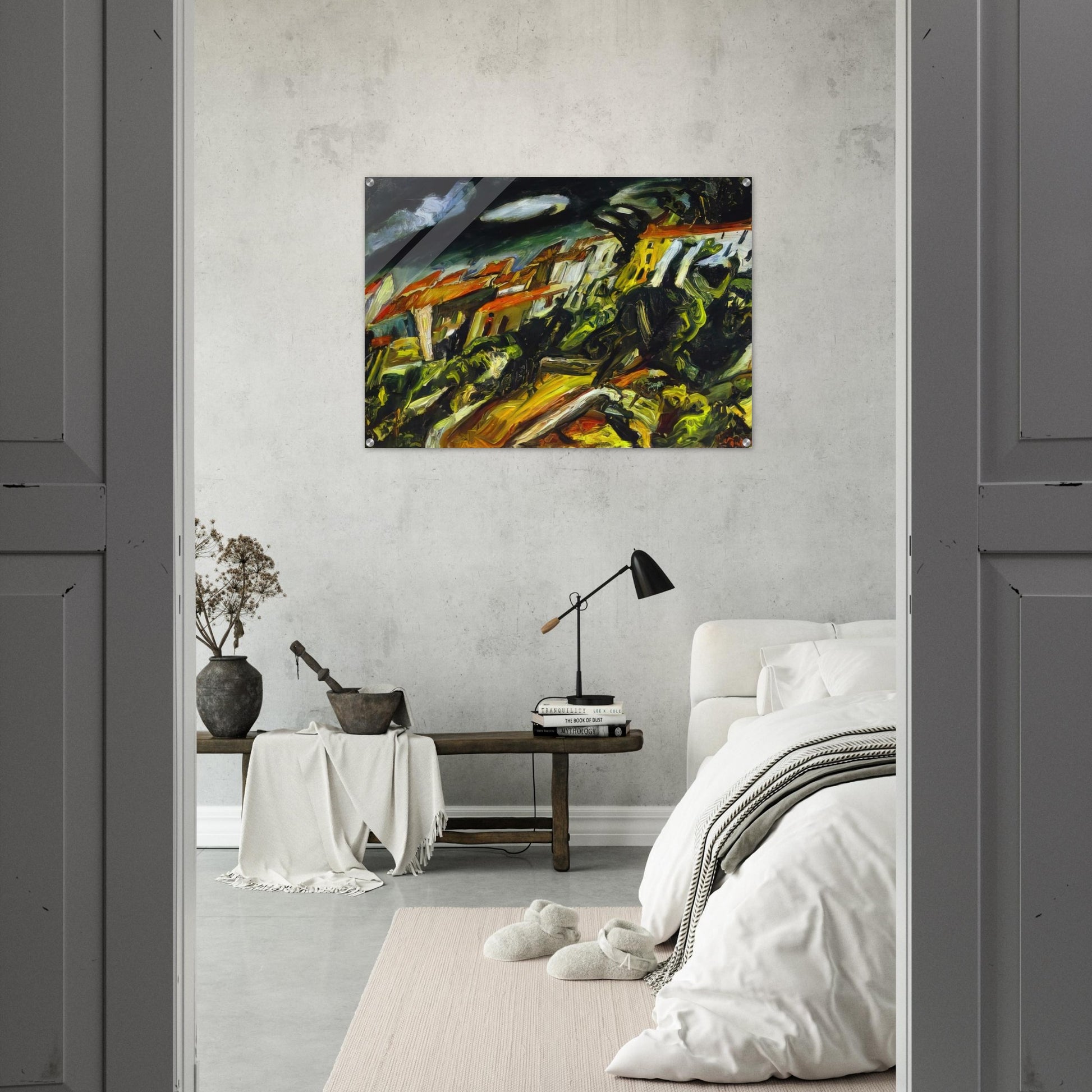 VIEW OF CERET - Chaim Soutine Acrylic Print - 70x100 cm / 28x40″ inches | Chaim Soutine Wall Art | Chaim Soutine Prints