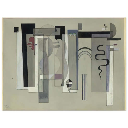 Wassily Kandinsky - SURFACES MEETING 1934  75x100 cm / 30x40inches Fine Art Poster