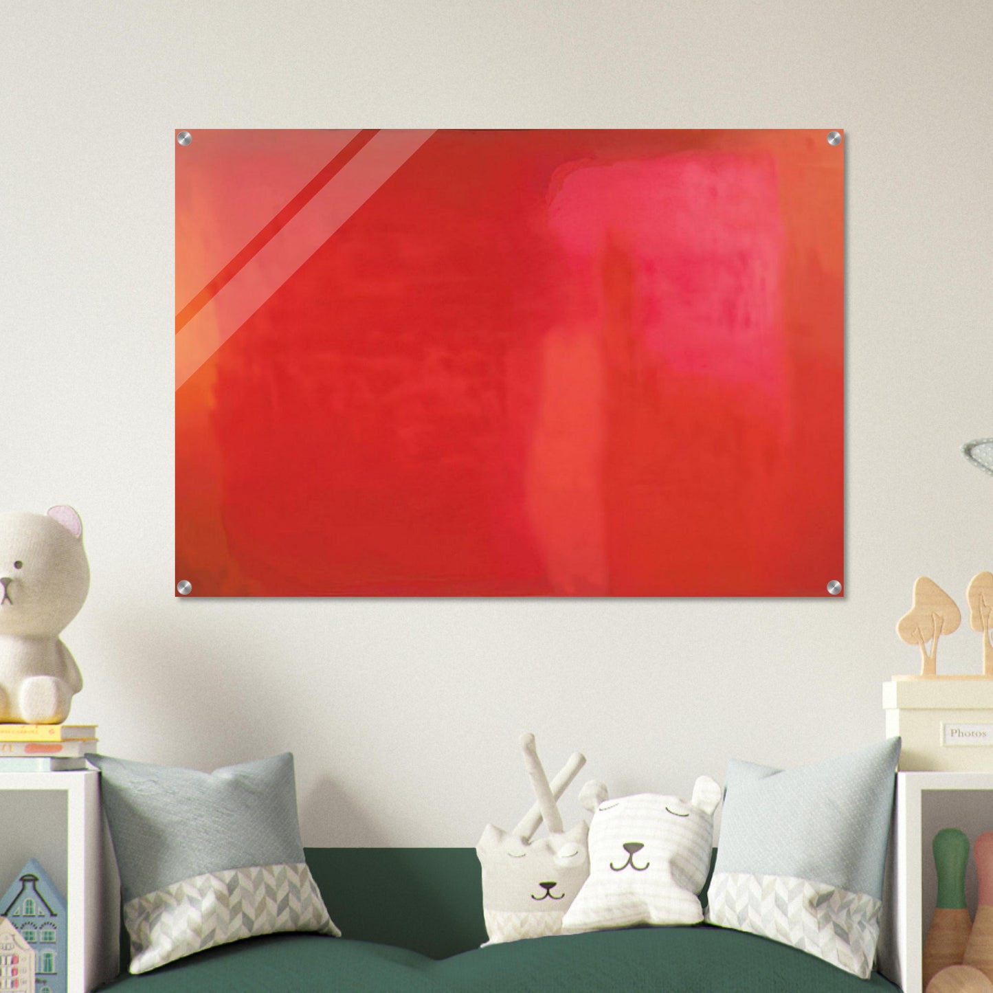 RED FIELD 1972 - Esteban Vicente Acrylic Print - 70x100 cm / 28x40″ inches | Esteban Vicente Wall Art | Esteban Vicente Prints