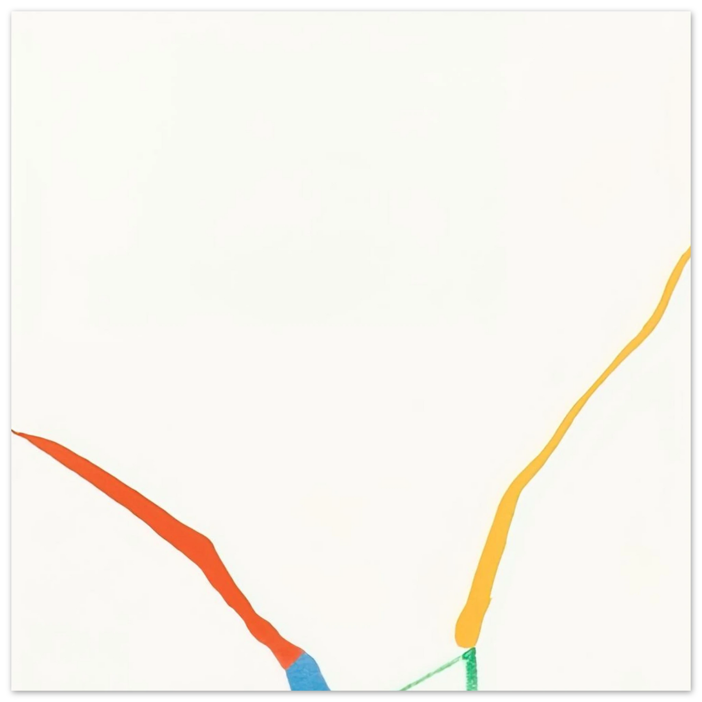 Helen Frankenthaler - What Red Lines Can Do - 1970 Wall art - 70x100 cm / 28x40 inches - Premium Wooden Framed Poster With Fine Art Paper-canvas - Black frame