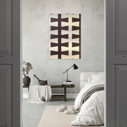 Black and White Repeat - 1953 - Leon Polk Smith Brushed Aluminum Print - 70x100 cm / 28x40 inches | Leon Polk Smith Aluminum Print | Leon Polk Smith Prints