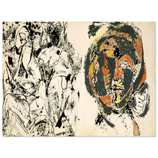 Jackson Pollock - PORTRAIT AND A DREAM 1953  75x100 cm / 30x40inches Fine Art Poster