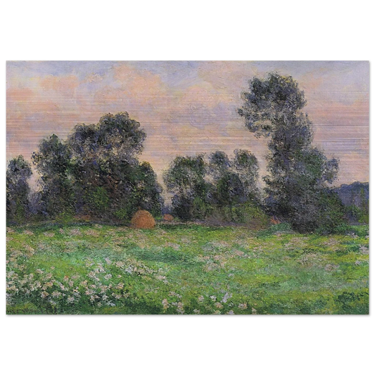 Meadow in Giverny - claude monet Brushed Aluminum Print - 70x100 cm / 28x40 inches | claude monet Aluminum Print | claude monet Prints