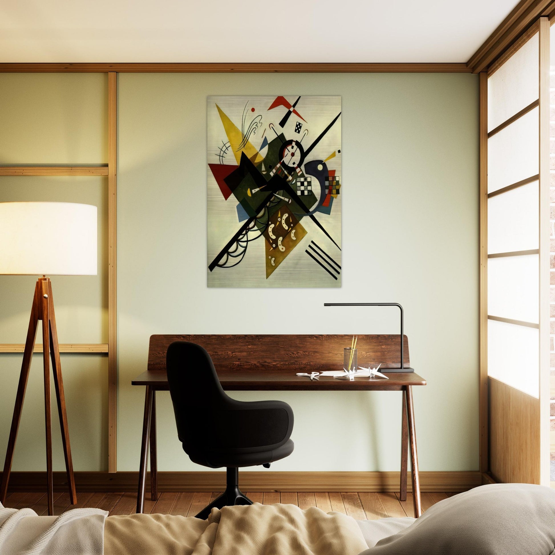 ON WHITE II 1923 - Wassily Kandinsky Brushed Aluminum Print - 70x100 cm / 28x40 inches | Wassily Kandinsky Aluminum Print | Wassily Kandinsky Prints