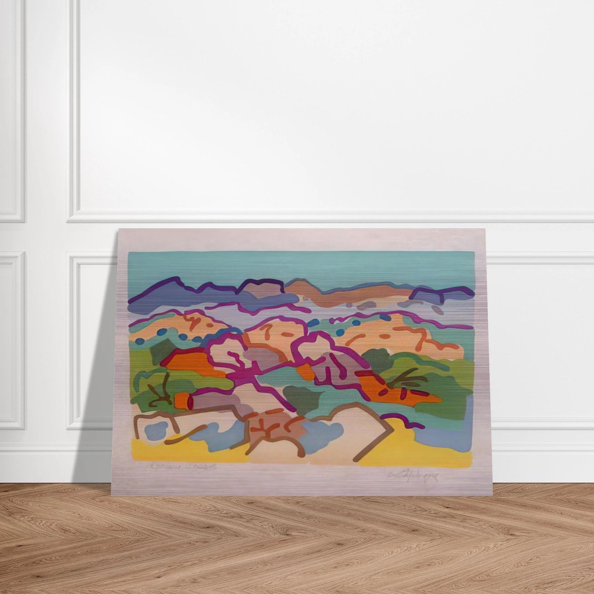 Campagne grecque - 1964 - Charles Lapicque Brushed Aluminum Print - 70x100 cm / 28x40 inches | Charles Lapicque Aluminum Print | Charles Lapicque Prints