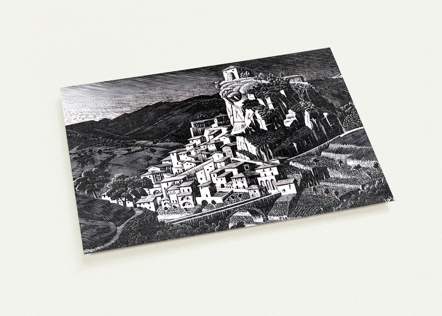 PALIZZI CALABRIA OCTOBER 1930 1930 By MC Escher Pack of 10 Post Cards | MC Escher Post Cards | A6 (10.5 x 14.8 cm) - 4.1 x 5.8 inches