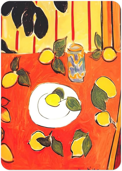 BLACK PHILODENDRON AND LEMONS 1943 By Henri Matisse Pack of 10 Post Cards | Henri Matisse Post Cards | A6 (10.5 x 14.8 cm) - 4.1 x 5.8 inches