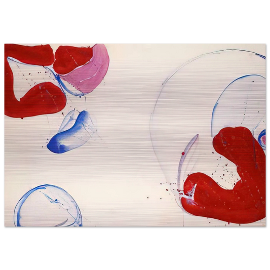 Untitled  SF 61-012  - Sam Francis Brushed Aluminum Print - 70x100 cm / 28x40 inches | Sam Francis Aluminum Print | Sam Francis Prints