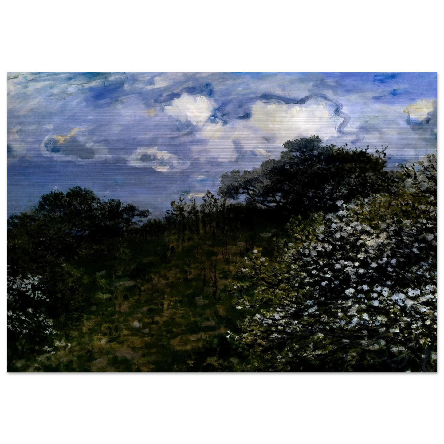 Spring - claude monet Brushed Aluminum Print - 70x100 cm / 28x40 inches | claude monet Aluminum Print | claude monet Prints