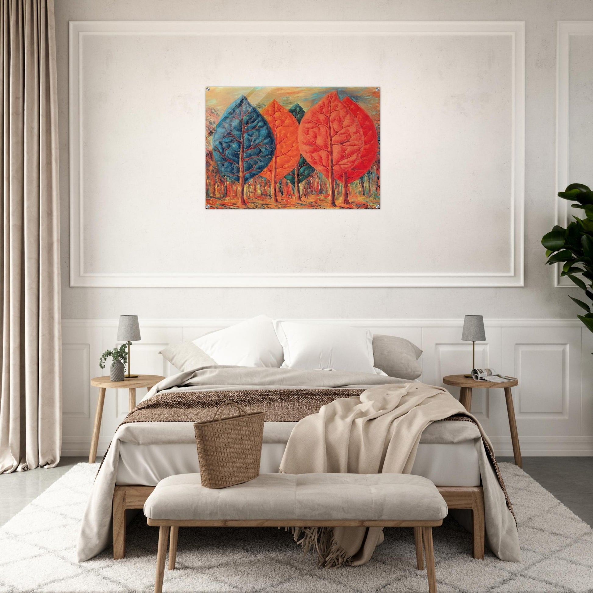 THE FIRE 1943 - Rene Magritte Acrylic Print - 70x100 cm / 28x40″ inches | Rene Magritte Wall Art | Rene Magritte Prints