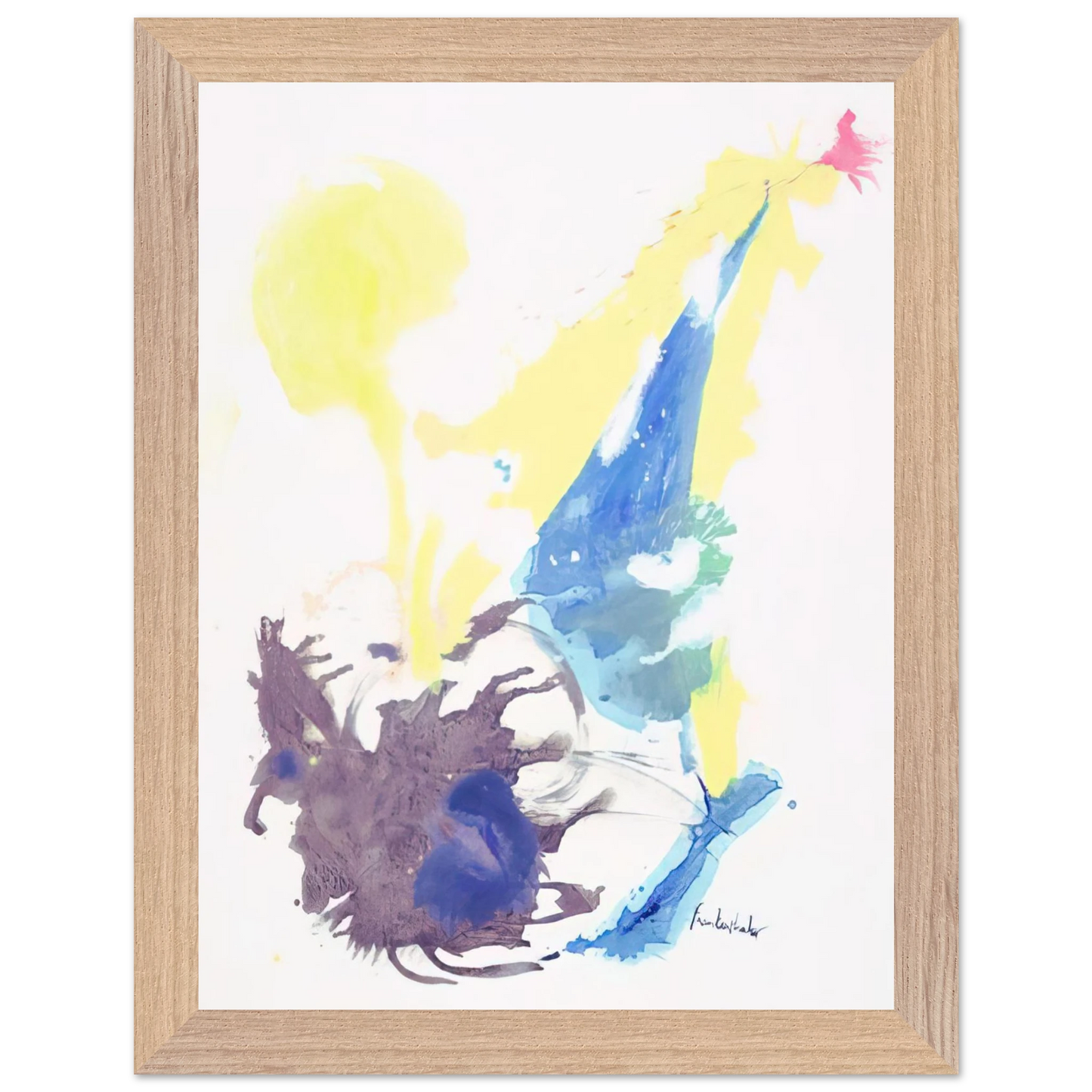 Helen Frankenthaler - Moving Day - 1961 Wall art - 20x25 cm / 8x10 inches - Premium Wooden Framed Poster With Fine Art Paper-canvas - Black frame
