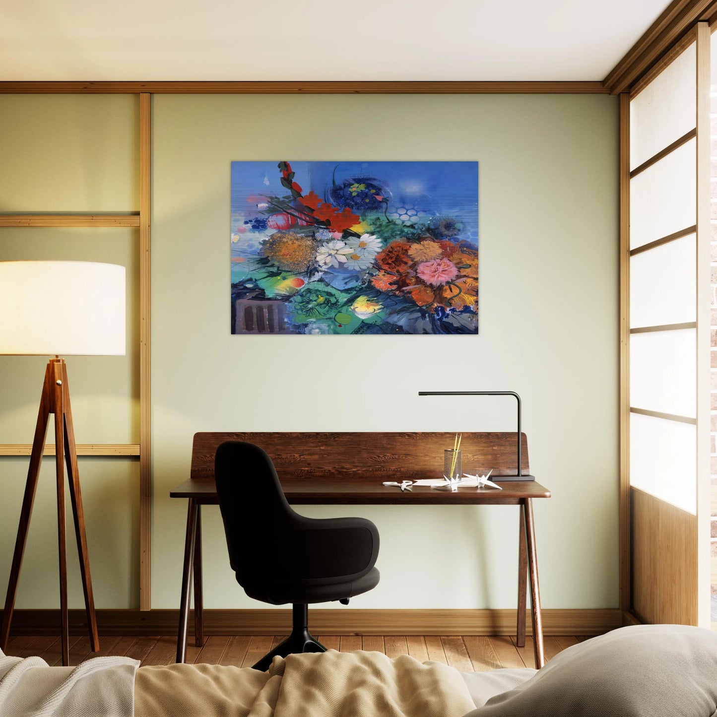 Flowers No. 2 - 1974 - Gebre Kristos Desta Brushed Aluminum Print - 70x100 cm / 28x40 inches | Gebre Kristos Desta Aluminum Print | Gebre Kristos Desta Prints