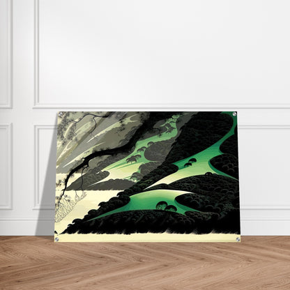 Green Big Sur - Eyvind Earle Acrylic Print - 70x100 cm / 28x40″ inches | Eyvind Earle Wall Art | Eyvind Earle Prints
