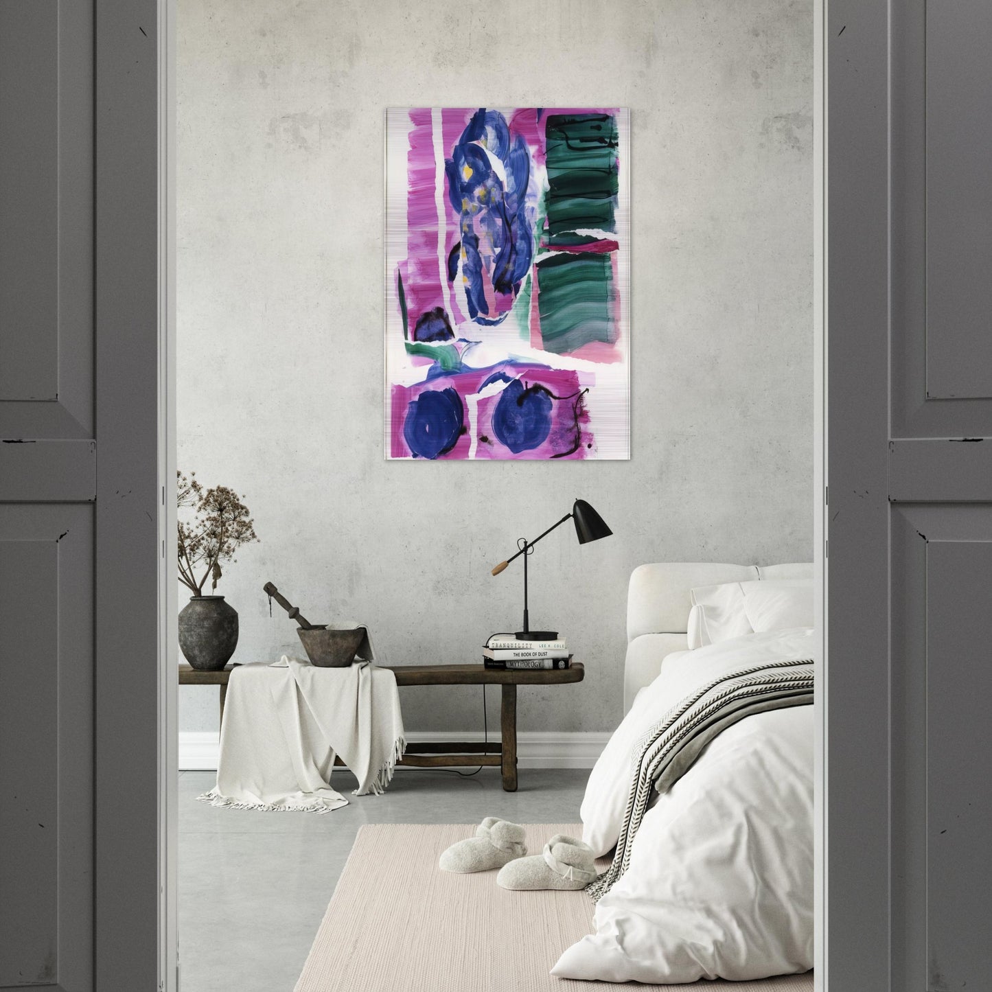 VARIATIONS I ON CLARKS COVE 1962 - Grace Hartigan Brushed Aluminum Print - 70x100 cm / 28x40 inches | Grace Hartigan Aluminum Print | Grace Hartigan Prints