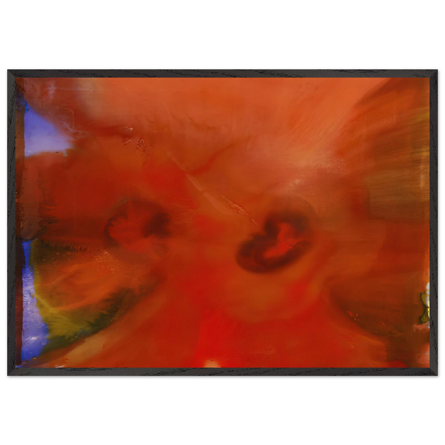 Red Petals - Sam Gilliam 70x100 cm / 28x40 inches Framed Art Print – Black Wooden Frame