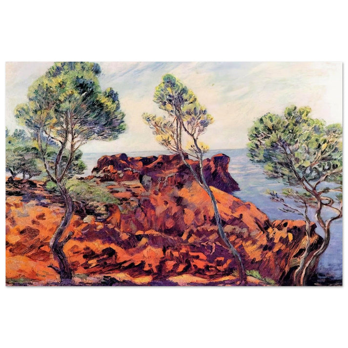 Agay, les Roches Rouges - 1901 - Armand Guillaumin Art Prints - 100x150 cm / 40x60″ inches | Armand Guillaumin Poster | Armand Guillaumin Prints