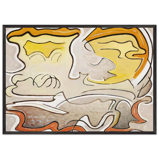 LSH 83 - 1957 - Lawren Harris 70x100 cm / 28x40 inches Framed Art Print – Black Wooden Frame