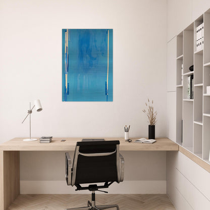 Blue Bellows, 1976- - Helen Frankenthaler Brushed Aluminum Print - 70x100 cm / 28x40 inches | Helen Frankenthaler Aluminum Print | Helen Frankenthaler Prints