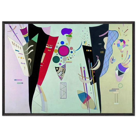 RECIPROCAL ACCORDS 1942 - Wassily Kandinsky 70x100 cm / 28x40 inches Framed Art Print – Black Wooden Frame
