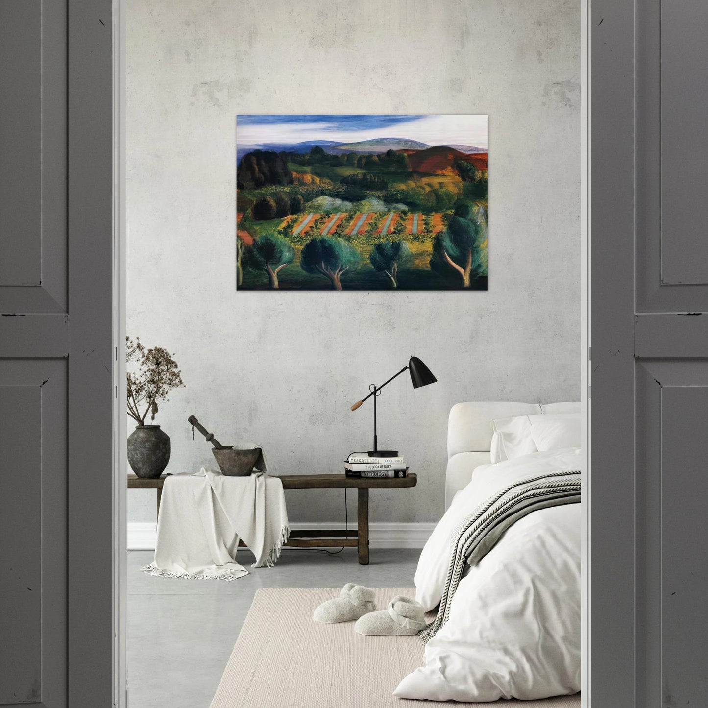 PROVENCE LANDSCAPE 1918 - Moise Kisling Brushed Aluminum Print - 70x100 cm / 28x40 inches | Moise Kisling Aluminum Print | Moise Kisling Prints