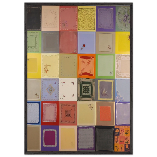 Connection - 1978 - Miriam Schapiro 70x100 cm / 28x40 inches Framed Art Print – Black Wooden Frame