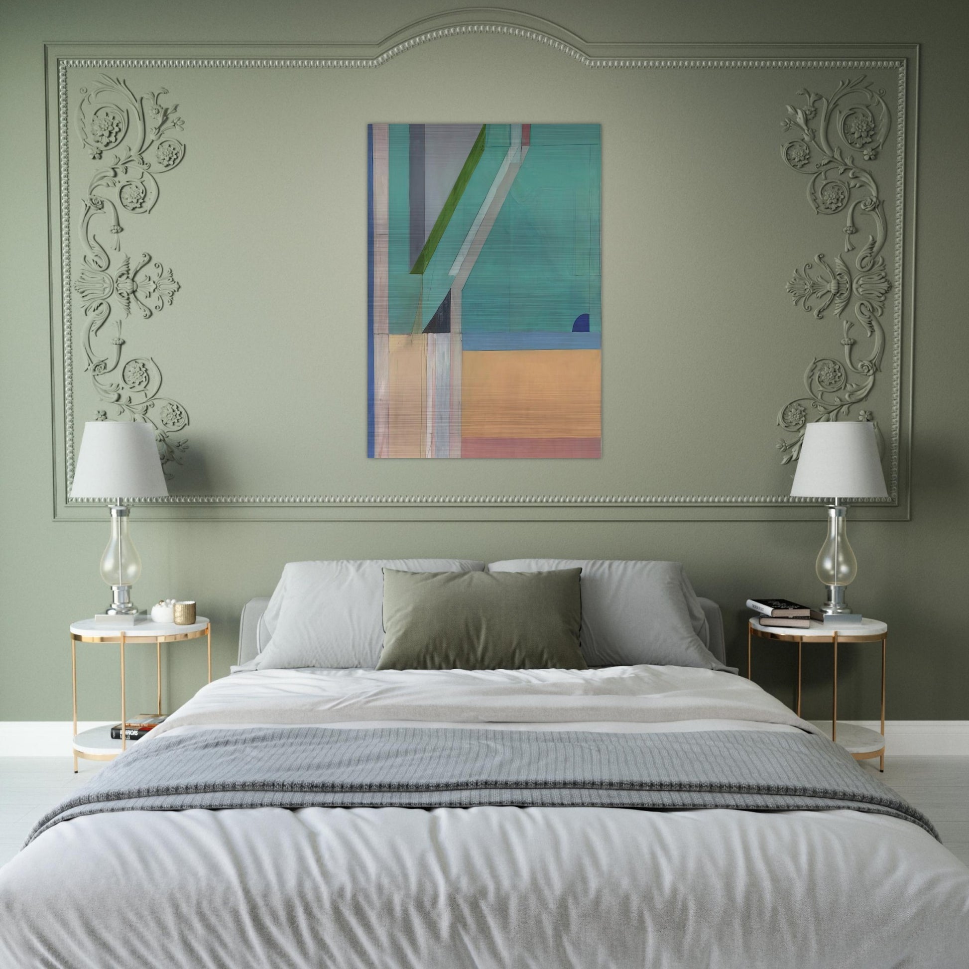Ocean Park #40 - Richard Diebenkorn Brushed Aluminum Print - 70x100 cm / 28x40 inches | Richard Diebenkorn Aluminum Print | Richard Diebenkorn Prints