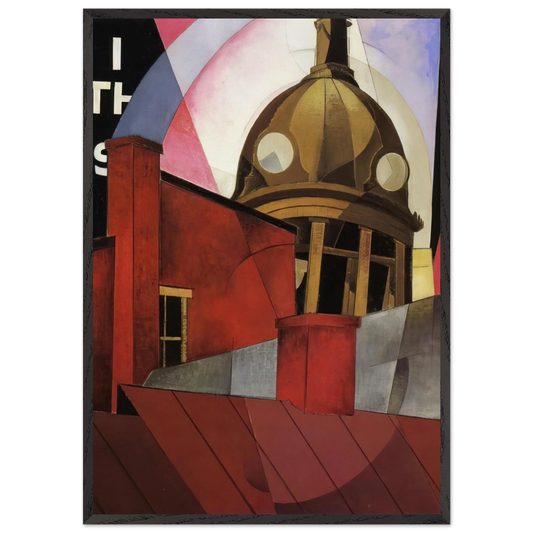 Welcome to Our City - 1921 - Charles Demuth 70x100 cm / 28x40 inches Framed Art Print – Black Wooden Frame