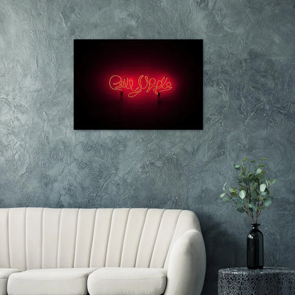 Neon Signature Red - 1967 - Billy Apple Brushed Aluminum Print - 70x100 cm / 28x40 inches | Billy Apple Aluminum Print | Billy Apple Prints