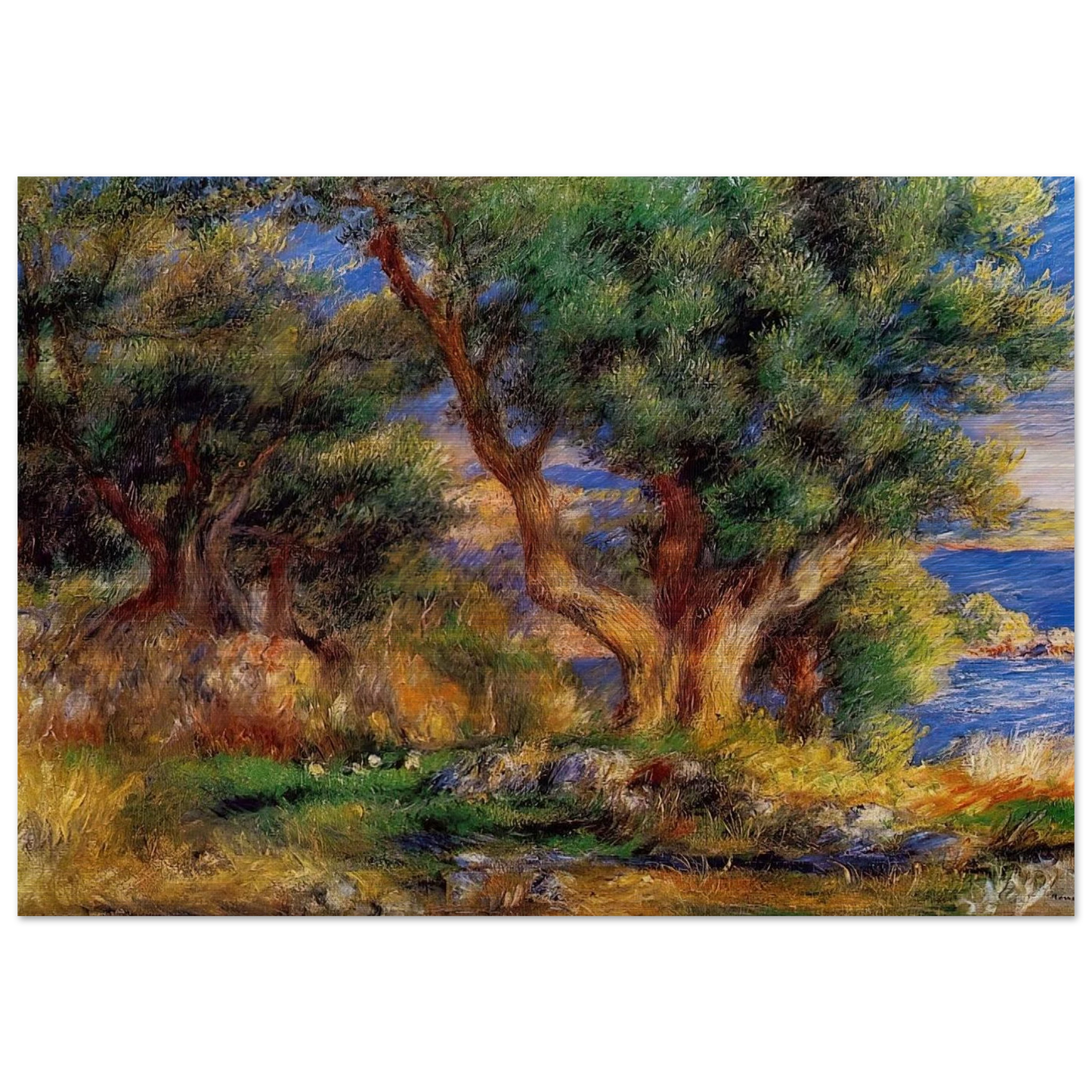Landscape near Manton - Pierre-Auguste Renoir Brushed Aluminum Print - 70x100 cm / 28x40 inches | Pierre-Auguste Renoir Aluminum Print | Pierre-Auguste Renoir Prints