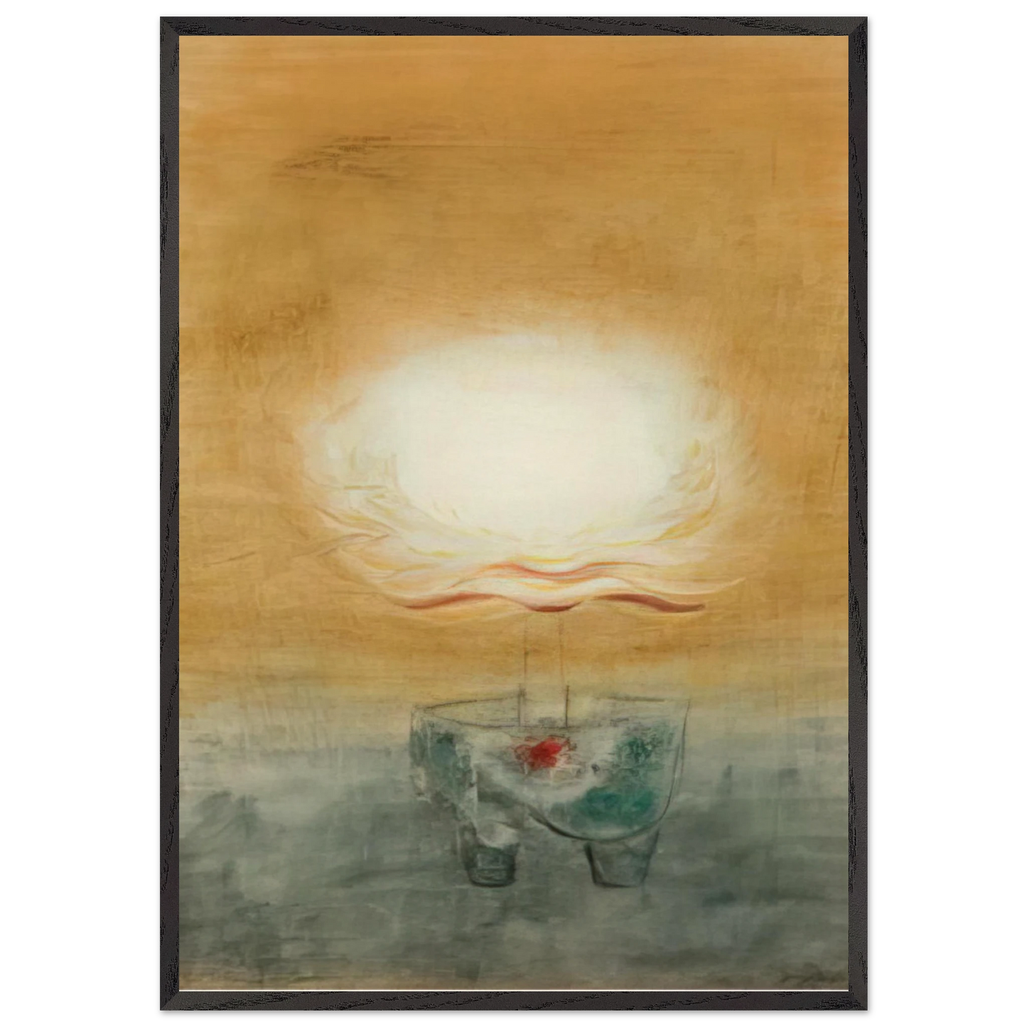 Lotus - 1945 - Morris Graves 70x100 cm / 28x40 inches Framed Art Print – Black Wooden Frame