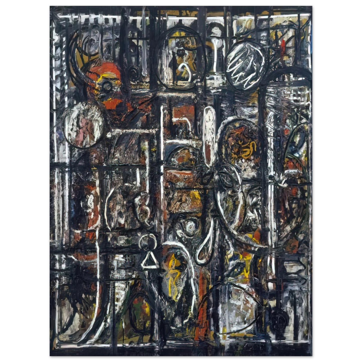Richard Pousette-Dart - Palimpsest - 1944  75x100 cm / 30x40inches Fine Art Poster
