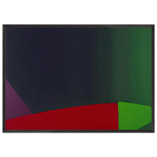6366 - 1966 - John Hoyland 70x100 cm / 28x40 inches Framed Art Print – Black Wooden Frame