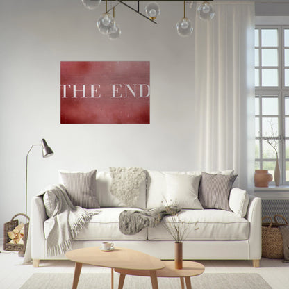 THE END 28 2003 - Edward Ruscha Brushed Aluminum Print - 70x100 cm / 28x40 inches | Edward Ruscha Aluminum Print | Edward Ruscha Prints