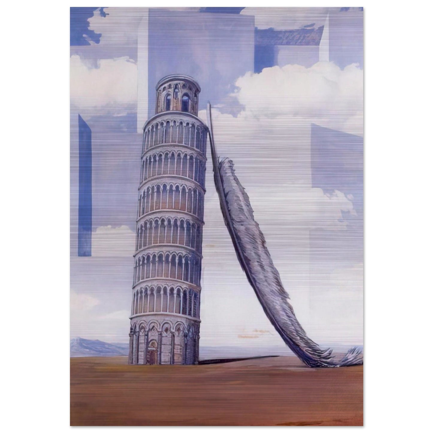 MEMORY OF A JOURNEY 1955 - Rene Magritte Brushed Aluminum Print - 70x100 cm / 28x40 inches | Rene Magritte Aluminum Print | Rene Magritte Prints