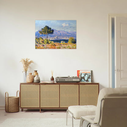 View of Antibes from the Plateau Notre-Dame - claude monet Brushed Aluminum Print - 70x100 cm / 28x40 inches | claude monet Aluminum Print | claude monet Prints