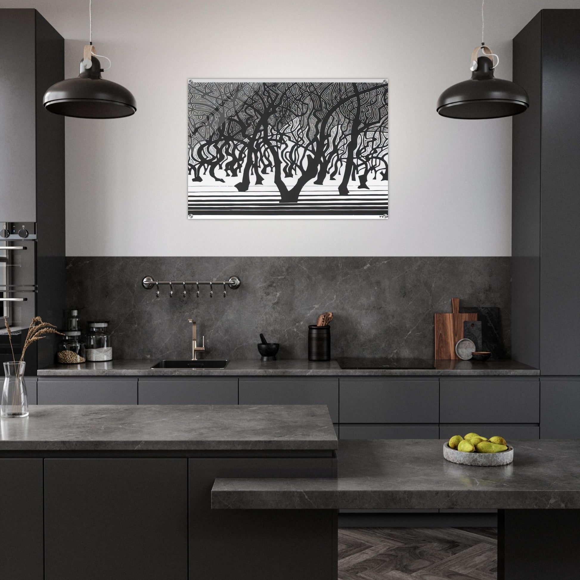 WOODS NEAR MENTON - MC Escher Acrylic Print - 70x100 cm / 28x40″ inches | Maurits Cornelis Escher Prints