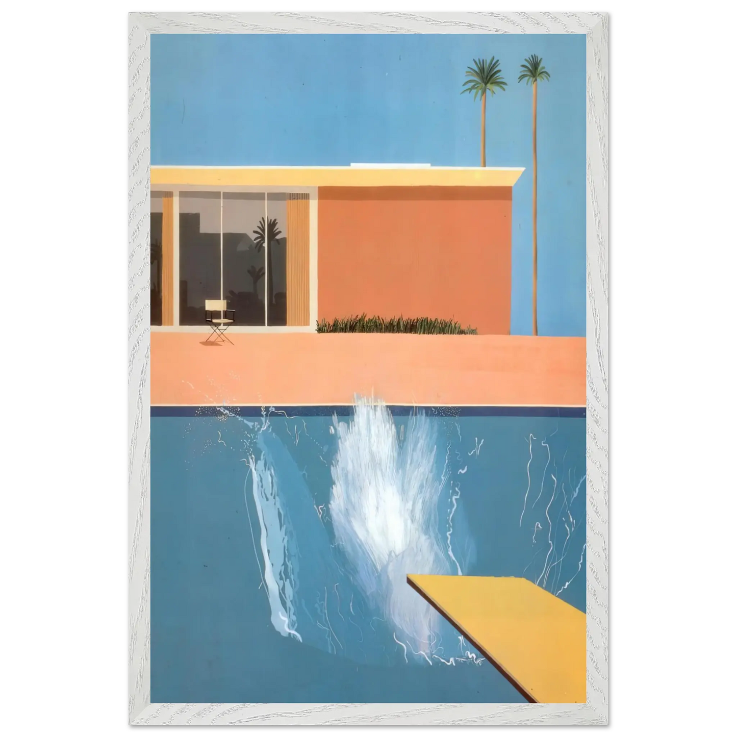 David Hockney - David Hockney Wall art - A1 (59.4 x 84.1  cm) - Premium Wooden Framed Poster With Fine Art Paper - Wood frame
