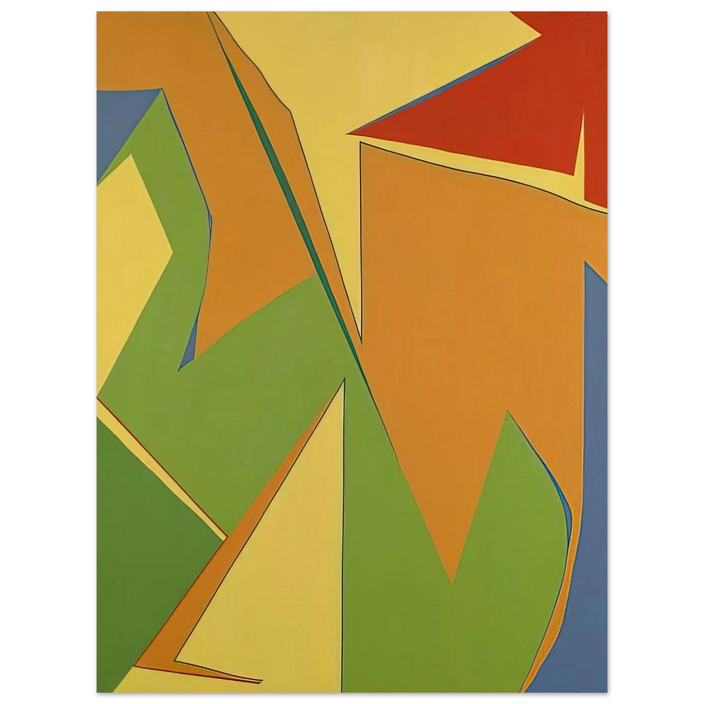 Fernand Leduc - Jaune  75x100 cm / 30x40inches Fine Art Poster