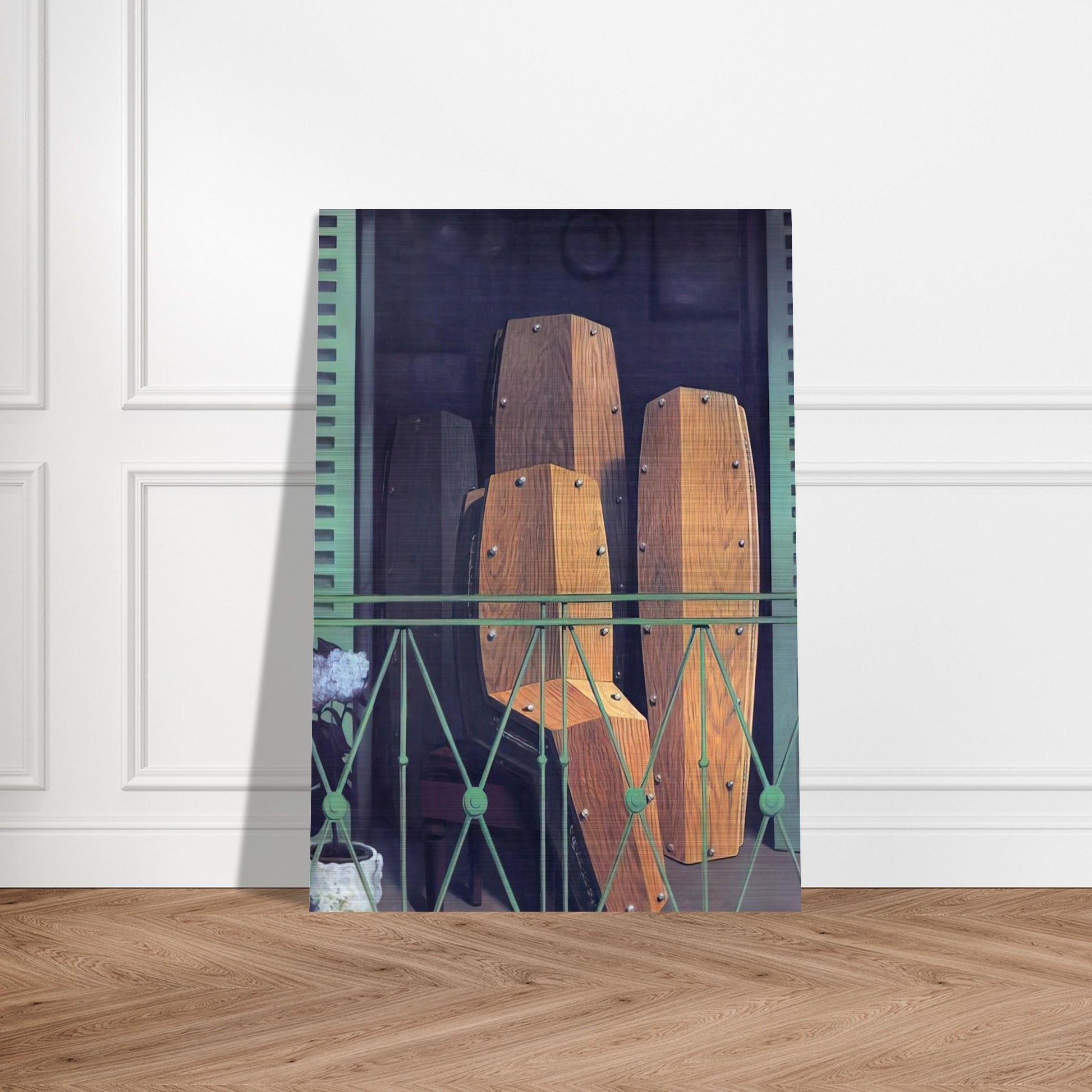 MANET S BALCONY 1950 - Rene Magritte Brushed Aluminum Print - 70x100 cm / 28x40 inches | Rene Magritte Aluminum Print | Rene Magritte Prints