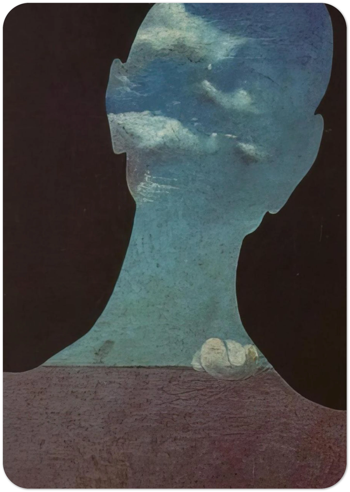 MAN WITH HIS HEAD FULL OF CLOUDS By Salvador Dali Pack of 10 Post Cards | Salvador Dali Post Cards | A6 (10.5 x 14.8 cm) - 4.1 x 5.8 inches