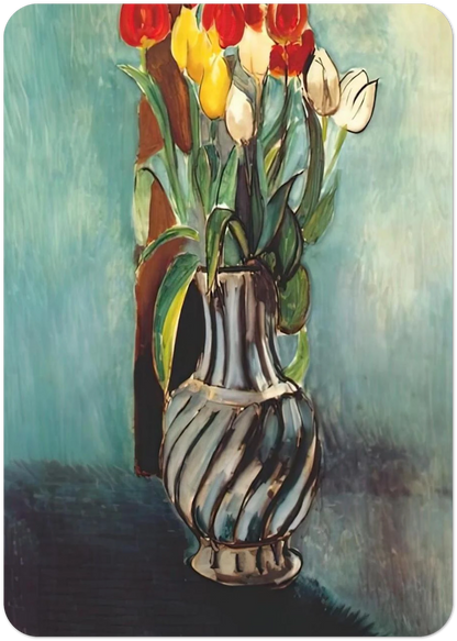 ME MYSELF STENDHAL VASE OF TULIPS 1914 By Henri Matisse Pack of 10 Post Cards | Henri Matisse Post Cards | A6 (10.5 x 14.8 cm) - 4.1 x 5.8 inches