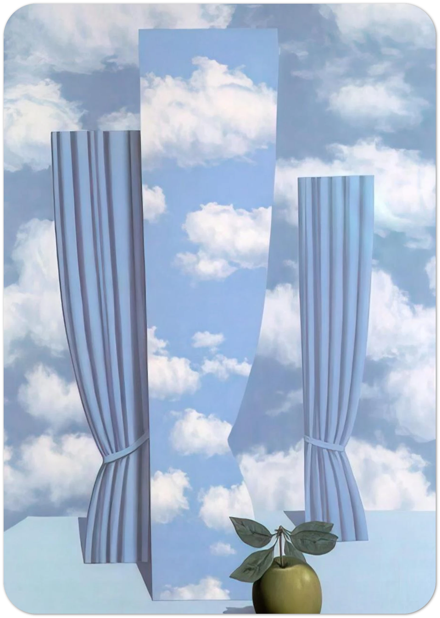BEAUTIFUL WORLD 1962 By Rene Magritte Pack of 10 Post Cards | Rene Magritte Post Cards | A6 (10.5 x 14.8 cm) - 4.1 x 5.8 inches