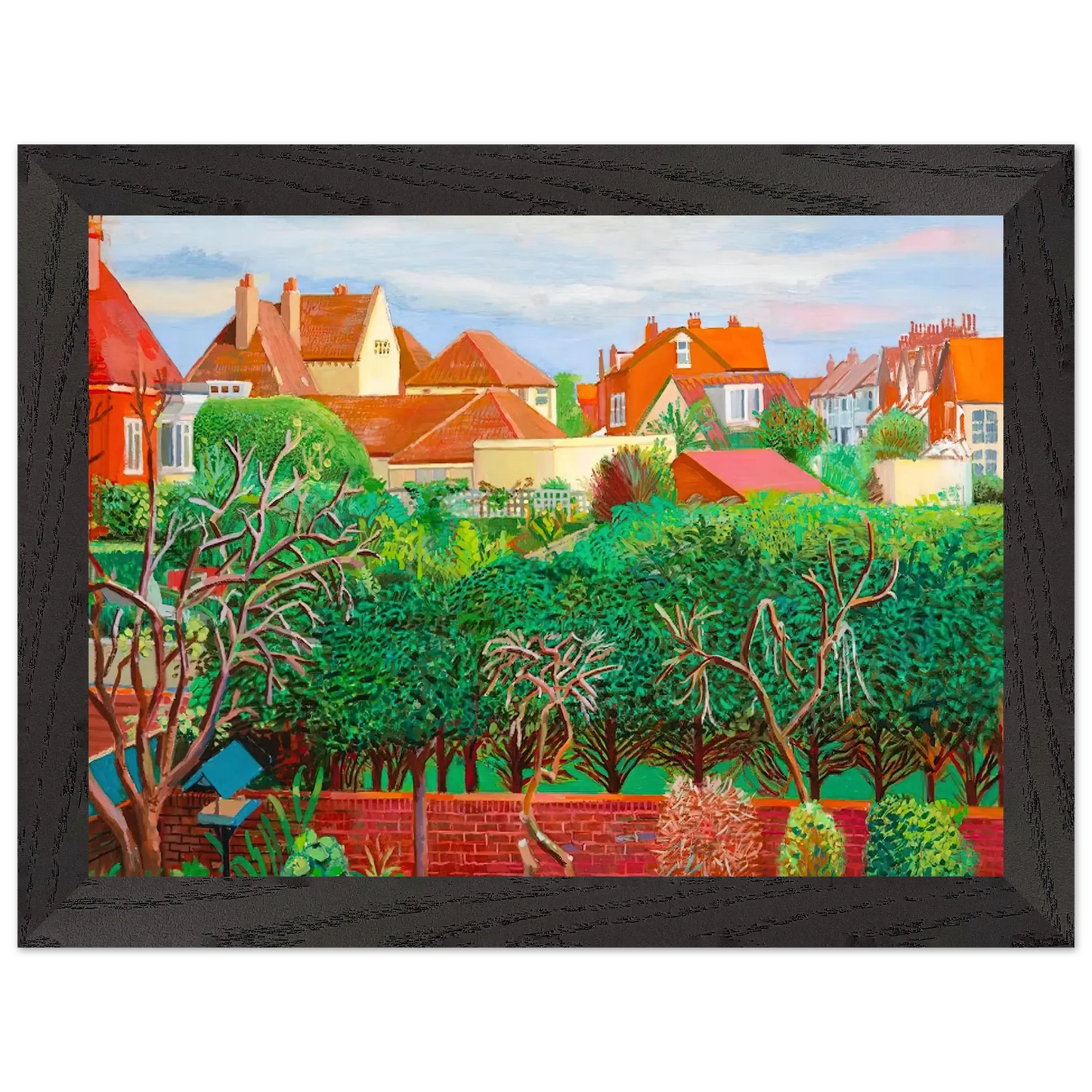 David Hockney - David Hockney Wall art - A1 (59.4 x 84.1  cm) - Premium Wooden Framed Poster With Fine Art Paper - White frame