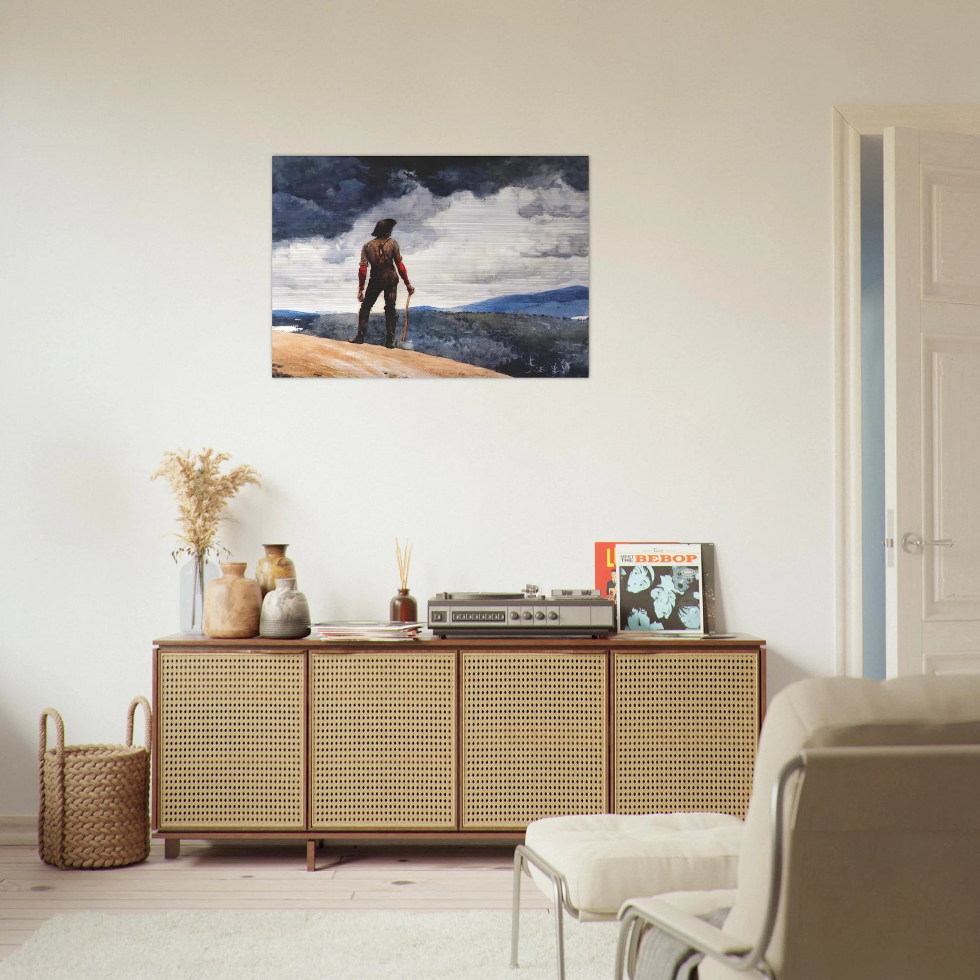THE WOODCUTTER - Winslow Homer Brushed Aluminum Print - 70x100 cm / 28x40 inches | Winslow Homer Aluminum Print | Winslow Homer Prints