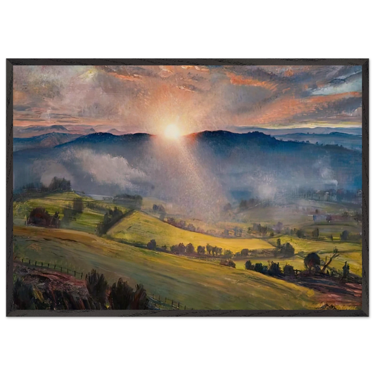 SUNDOWN 1947 - Laura Knight 70x100 cm / 28x40 inches Framed Art Print – Black Wooden Frame